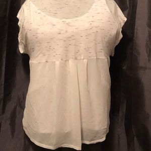 High low chiffon back top, 3x